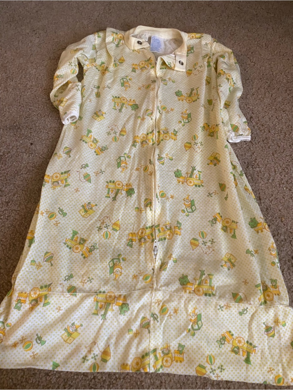 Carter's Yellow and Green Toddler Sleep Sack with Front Zipper